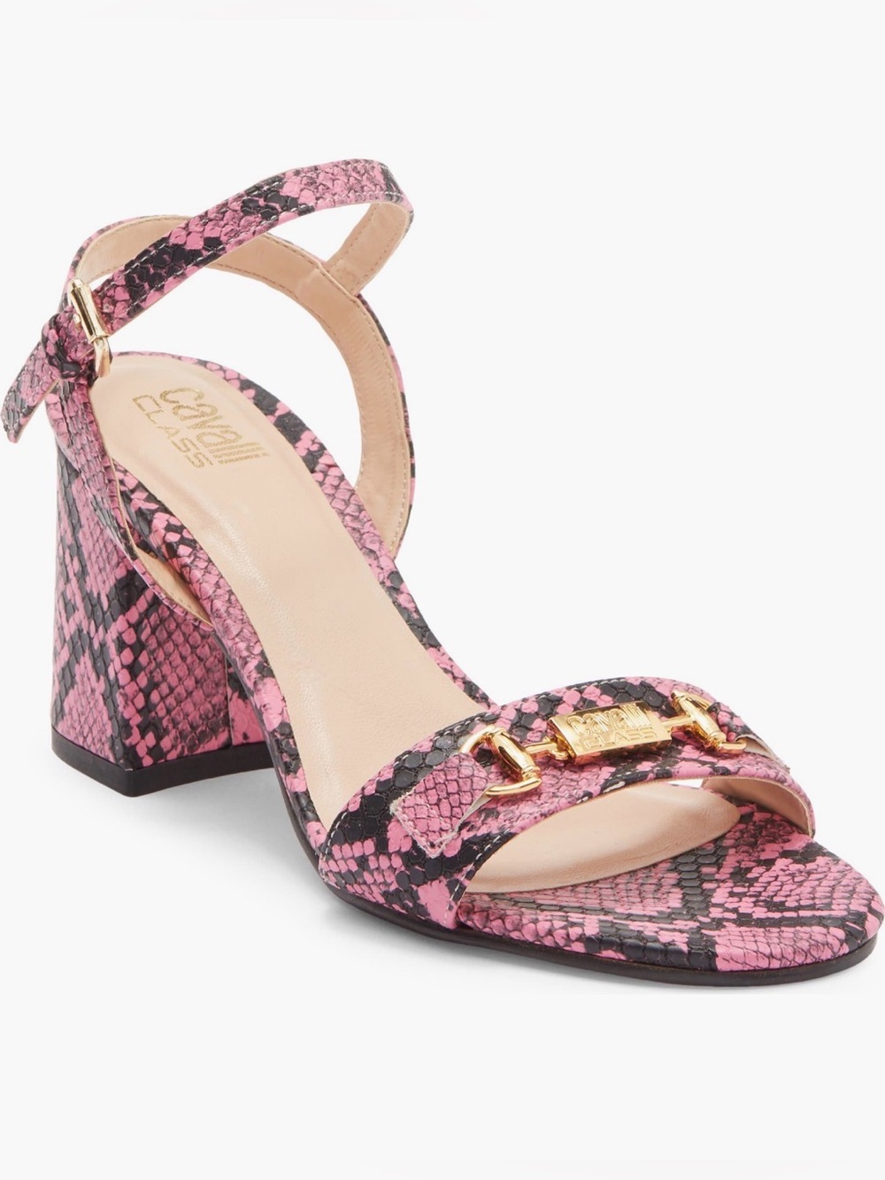 Roberto Cavalli Snake Embossed Ankle
Strap Sandal NWT Size 12 / 42